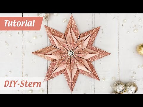 Dreifach-Sterne aus Papier basteln - Einfache Faltanleitung