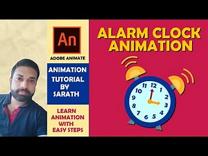 alarm clock animation in adobe animate cc| how to create alarm clock animation| 2d tutorial