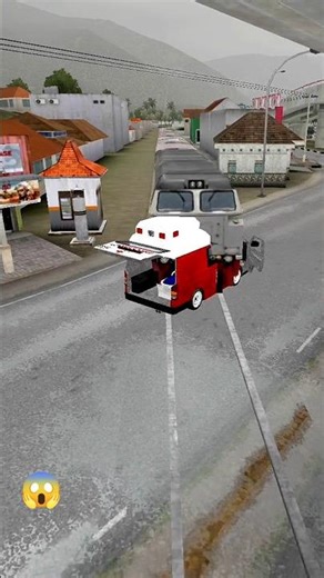 TRAIN V'S AMBULANCE #shortsking #tata #nexon #bussidmod #trafficjam #offroad #bussid #overtake