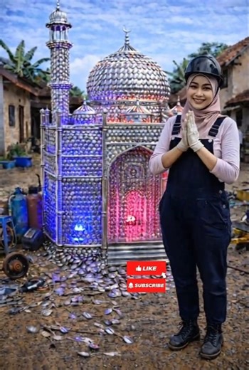 ✨ Membuat Miniatur Masjid Dari Sendok Stainless Steel yang Indah 🕌#miniaturmasjid #handmade #fyp 💯