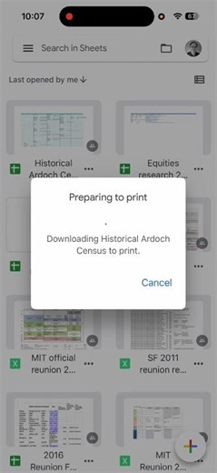 Printing in Google Sheets using an iPhone, step by step (Google Sheets #ios app)