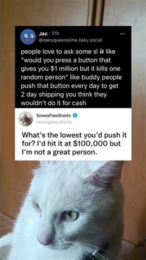 Would You Press the Million Dollar Button That Kills Someone #babyshorts