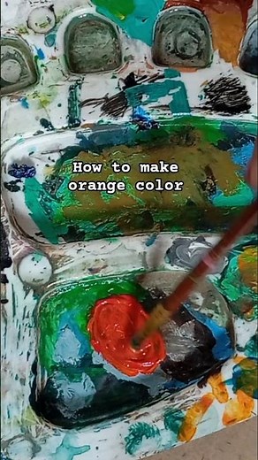 how to make orange color #arttutorial #art #painting #arttutorial #diy #colormaking #shorts #art