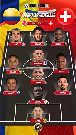 🇨🇭🇨🇴 Switzerland Colombia COMBINED XI #shorts #worldcup2026 #switzerland #colombia #bestxi