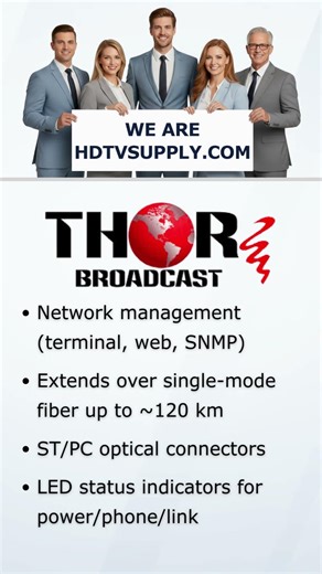 Thor Broadcast F-2Tel USB Fiber Optic Transmission System