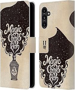 Head Case Designs Magic Hand Drawn Typography Leather Wallet Case Compatible with Samsung Galaxy A13 5G (2021)