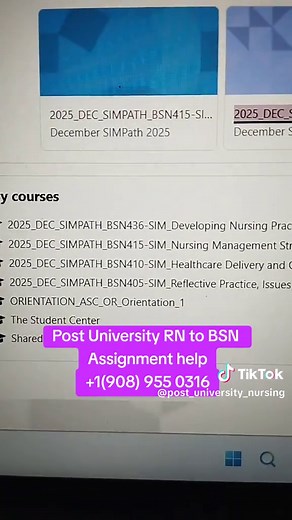 #Post University RN to BSN Get help with your RN to BSN simpath program #PostUniversity #RNtoBSN #AssignmentHelp #nursingschool