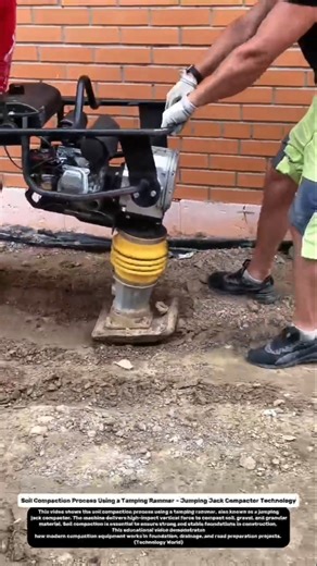 Soil Compaction Process Using a Tamping Rammer – Jumping Jack Compactor Technology.