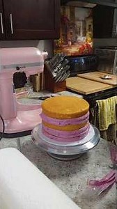Blueberry Buttercream with Lemon Layer cake