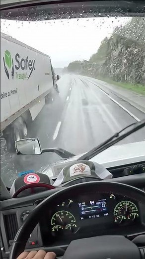 POV Truck Driving Vermont | Rainy Overtake in Heavy Storm #shorts