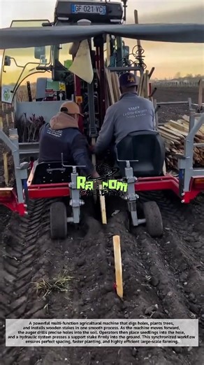 Amazing, 3-in-1 Machine: Dig, Plant & Install Stakes in Seconds! 🌱