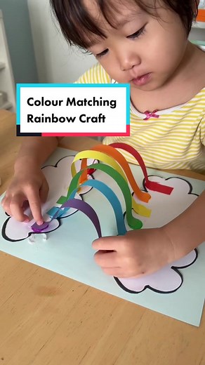 Kids Craft Ideas: Colour Matching Rainbow Craft
