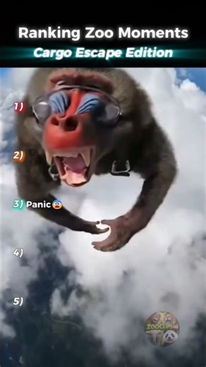 Ranking Zoo Animals Skydiving #1 #funny #shorts #viral