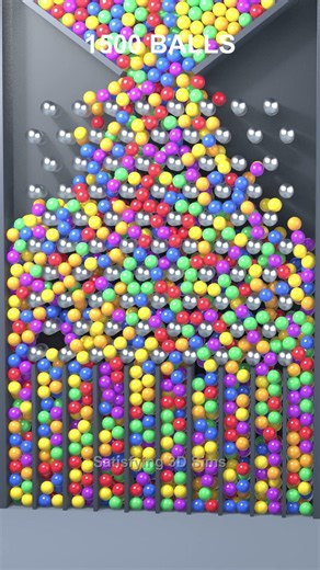 Can 1500 Balls Fill This Whole Plinko Board? ✨🌈 #shorts #3danimation #blender