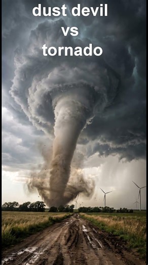 DONT CONFUSE THEM: Dust Devil vs Tornado Destruction! #tornado #tornados #shorts #extremeweather