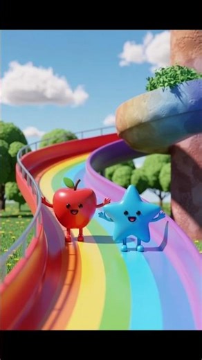 ABC Rainbow Slide Song#ABCSong#AlphabetSong #shorts