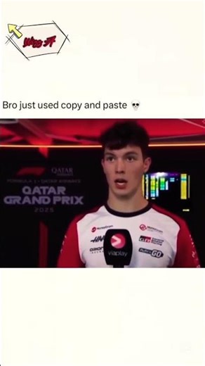 Ollie just used copy and paste #f1 #formula1 #olliebearman #motorsport #f1driver #trending #fyp #fyb