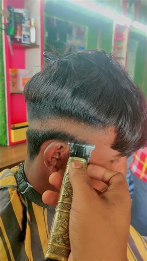 Hard Part Comb Over Fade for Boys