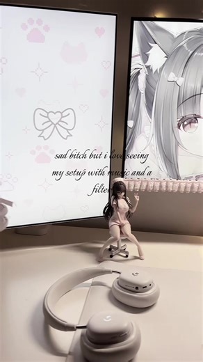 it just makes my setup 10x more gorgeous ૮ ྀིᴗ͈ . ᴗ͈ ྀིა #cutecore #cutecore🎀🦴🍮🐾 #fyp #pcgaming #whitesetup