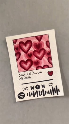 DIY Spotify Song Love Card | Cute Heart Art 💌 #shorts #spotify #cards