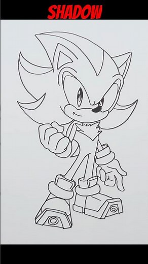 How To Draw Shadow The Hedgehog For Beginners | Sonic #shorts #drawing #art #sonic