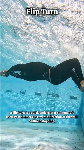 Flip Turn in Super Slow Motion, Swimming Tips for Beginners 🏊🏻 #swimmingtips #swimming #swimmingpool