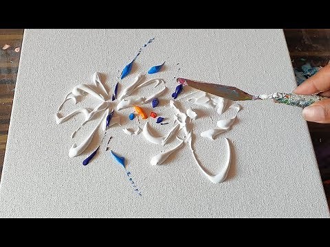 Spring / Flowers / Simple / Abstract Painting Demonstration / Satisfying/Daily Art Therapy / Day #02
