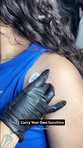 Minimal Sun Tattoo Idea for Girls | Tattoo Studio in Noida ☀️✨