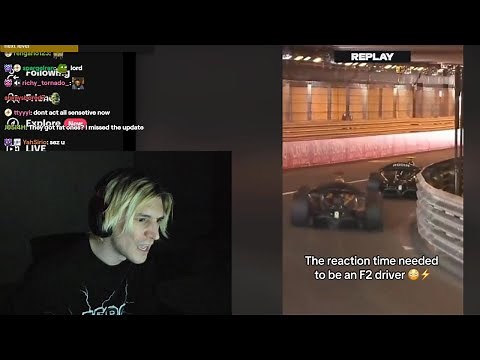xQc reacts to Insane Reaction Time by F2 Driver