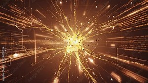 The brain’s neural patterns are extracted and transformed into glowing data code that uploads into the cloud or a virtual environment
