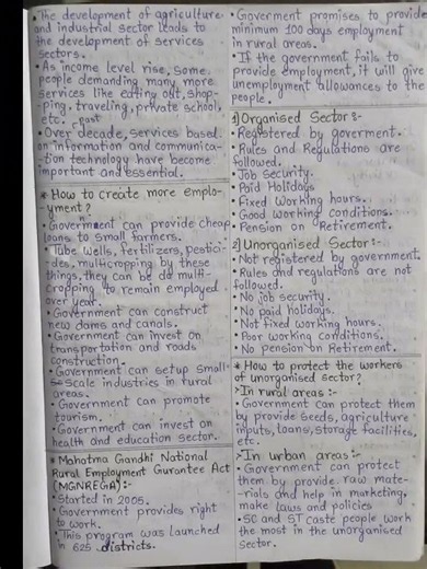 Sectors of Indian Economy Class 10 | Complete Handwritten Notes | NCERT | CBSE