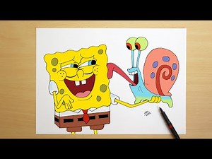 How to draw Spongebob and Gary || Step by step || SpongeBob SquarePants
