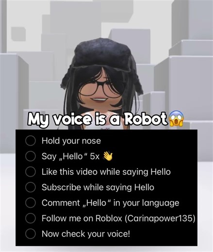 MY VOICE IS A ROBOT 😱 #roblox #shorts #trythis #viral