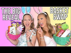 OFFICIAL KAYLA & KALLI EASTER BASKET SWAP 🔄😱🍫 #easter #shop #shopping #challenge
