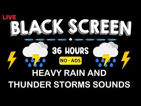 🔴 Defeat Insomnia in 3 Minutes - Thunderstorm Rain Sounds to Fall Into Deep Sleep, Relax