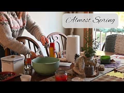 Almost Spring in the Studio | painting, birdseed wreaths, and bunny time