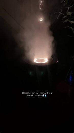 Homedics Ultrasonic Fireside Humidifer is curing my winter dryness and supporting the best sleep!! Cool mist with three settings, light settings and sound machine. Special essential oil pad so you can add yours without adding to the tank! Easy clean. Limited for QVC! #humidifier
