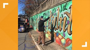 Muralshield protection process begins on 7th Street Mural Project