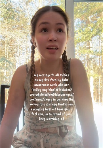 its beyond difficult to wrestle with the fact that its the worst, yet the reason my story didn’t stop a few chapters ago i guess i really struggle most with grasping that i will never know if things could’ve worked out differently had i been believed at the beginning…❤️‍🩹 what’s been the hardest thing for you to overcome on your tube journey? #tubie #feedingtubeawarenessweek #feedingtubelife #malnutritionawareness #medicalgaslighting tt my medical devices are NOT graphic
