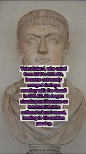 Valentinian I, who ruled from 364 to 375 AD, became extremely enraged during a meeting with the Quadi in 375 AD. He began shouting and became so incensed that he suffered a burst vessel, leading to his sudde~ | Khushi Jaan | Facebook