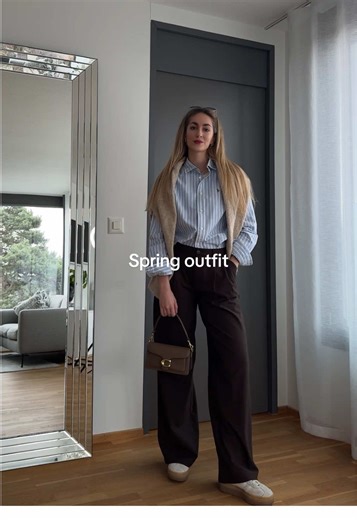 Spring trend alert: Blue and brown combo 🫧 #springoutfits #springoutfitinspo #springtrends #outfitsideas #capsulewardrobe