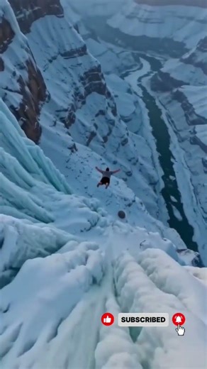 Biggest Cliff Airbag Jump Ever 😱 #basejump #viral #airbag #adrenaline #ytshorts #shorts