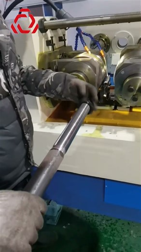 High-precision thread rolling in action. Ideal for bolts, rods, and fastener production.