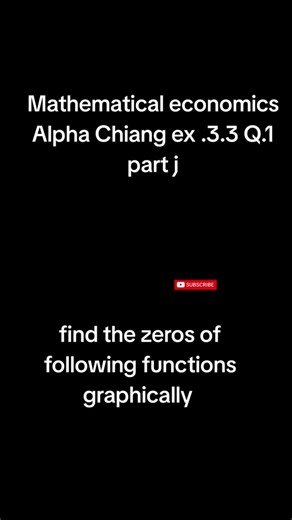 Mathematical Economics: Finding Zeros Graphically