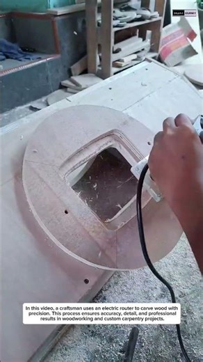 Satisfying Wood Routing | Precision Handheld Carving Process