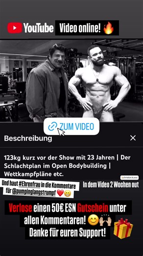 11 Tage OUT | Open BB Mit code „JAKOB“ bei @ESN - Elite Sports Nutrition immer maximal sparen und diese Projekte supporten! 💪🏼❤️ *Anzeige