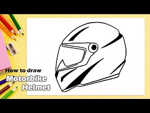 How to draw Motorbike Helmet