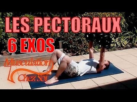 6 exercices pectoraux avec haltères et barre