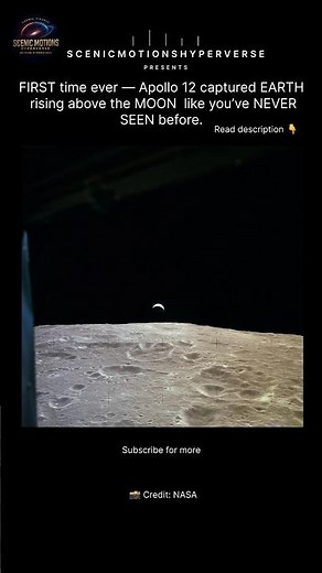 Apollo 12 Captures Earthrise: A Rare View You’ve Never Seen Before 🌍🌙