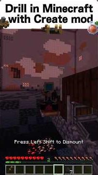 Drill in Minecraft with Create mod | Tutorial